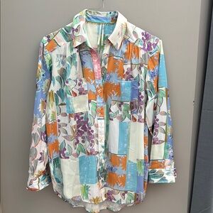 Anthropologie Multicolor Patchwork Blouse